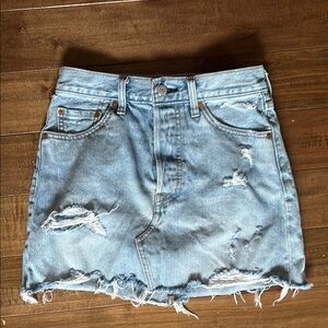 Levi's Blue Mini Skirt Casual Denim